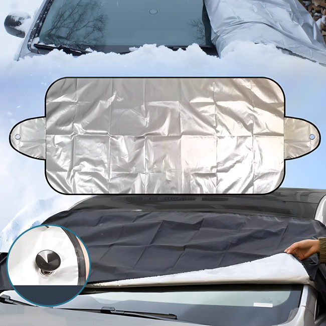 Накидка-чохол на лобове скло автомобіля 150&times;70 см &mdash; захист від снігу, льоду, дощу та сонця, універсальна, поліпропіленова