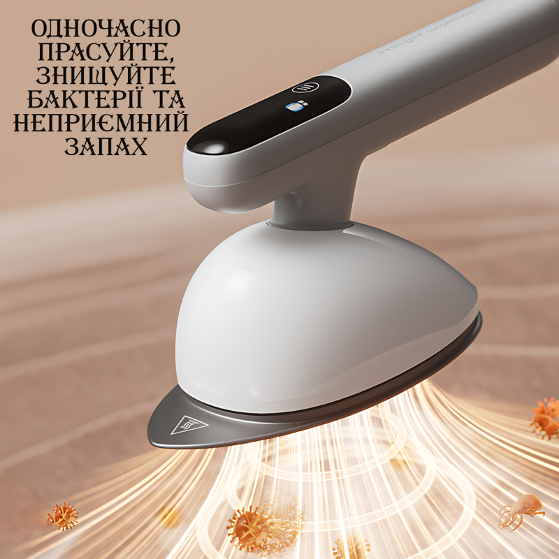 Ручной отпариватель Zepline ZP-00222, 3000 Вт, 1.5 л, сенсорное управление, подача пара 50 г/мин, самоочистка Белый фото - 9