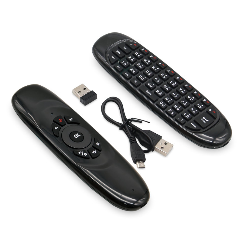 Аеромиш AirMouse I8 3в1 з QWERTY клавіатурою та функцією пульта, з заряджанням від microUSB фото - 4