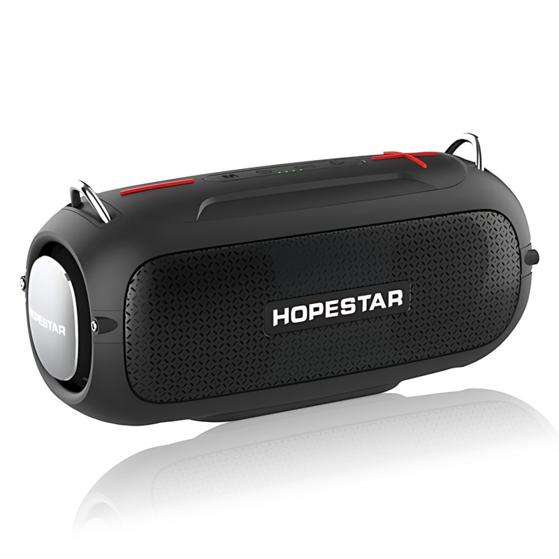 Портативная Bluetooth-колонка Hopestar A41 Party 16W, RGB-подсветка, Bluetooth 5.3, TWS 1+1, IPX5, USB/AUX/TF, 2400mAh, черная Черно-синий фото - 2