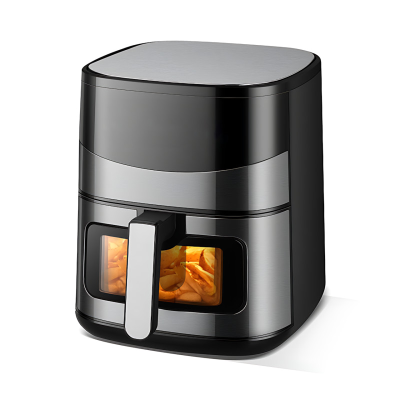 Аэрофритюрница (аэрогриль) Crownberg CB-5554 со смотровым окном, 2000 Вт, 6.5 л, мультипечь, 8 программ, сенсорное управление фото - 2