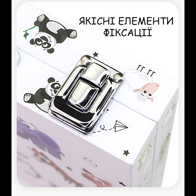 Набор для творчества и рисования 001 в алюминиевом чемодане, 68 предметов, кейс-мольберт 30&times;25&times;2,5 см, художественный набор фото - 6