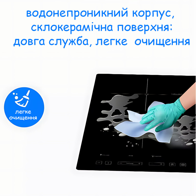 Индукционная электроплита Domotec MS-5864, настольная, 4 конфорки, 5900 Вт, сенсорное управление, склокерамика, черная фото - 8