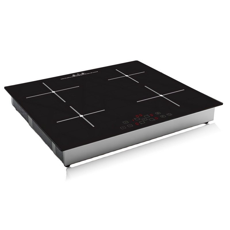 Индукционная электроплита Domotec MS-5864, настольная, 4 конфорки, 5900 Вт, сенсорное управление, склокерамика, черная фото - 3