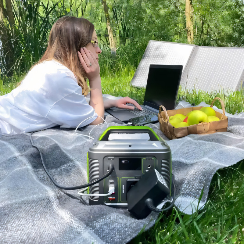 Портативна електростанція 300 Вт Wimpex WX300, 50000 мА·год, виходи: Usb, 12 В, Type-C, 220 В + ліхтар фото - 7