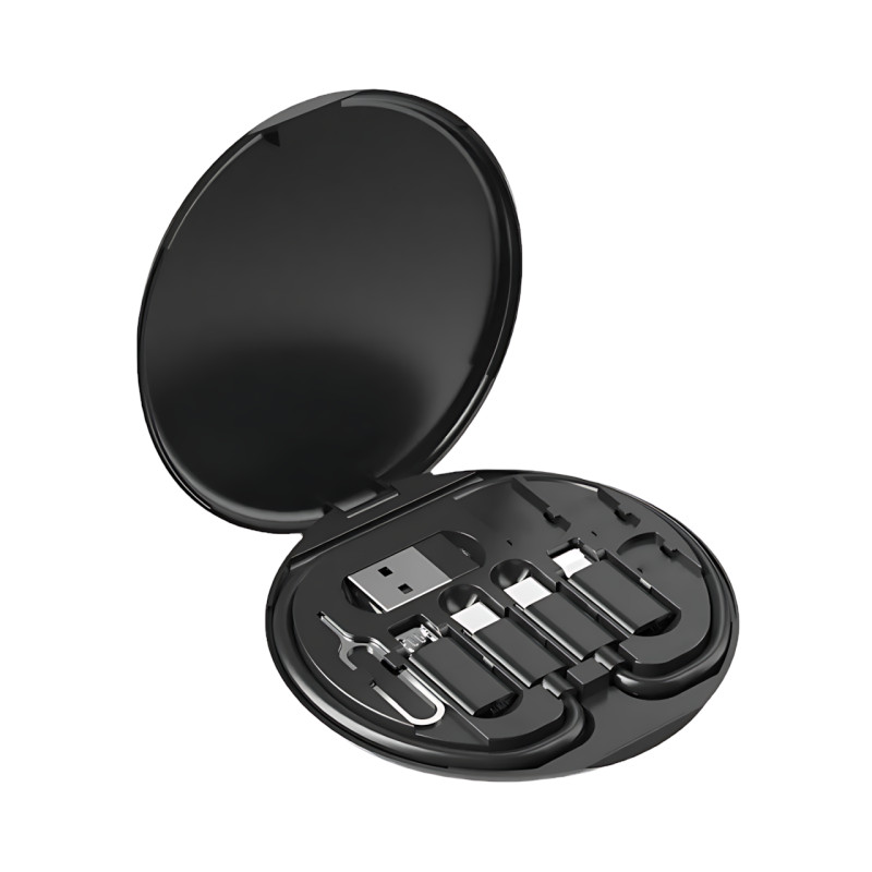 Універсальний набір адаптерів і кабелів 6-в-1: Type-C, Lightning, Micro USB, USB, тримач для телефона фото - 3