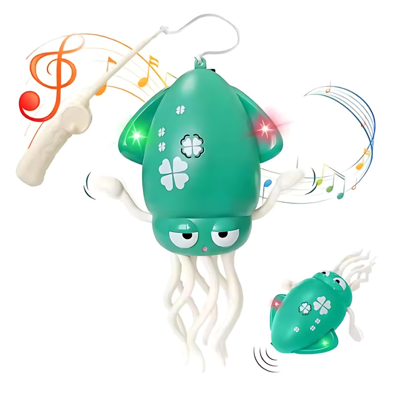 Интерактивная игрушка &laquo;Танцующий осьминог&raquo; (158-21C), музыкальная, с сенсором препятствий, USB-зарядка, подвижные движения Зеленый фото - 2