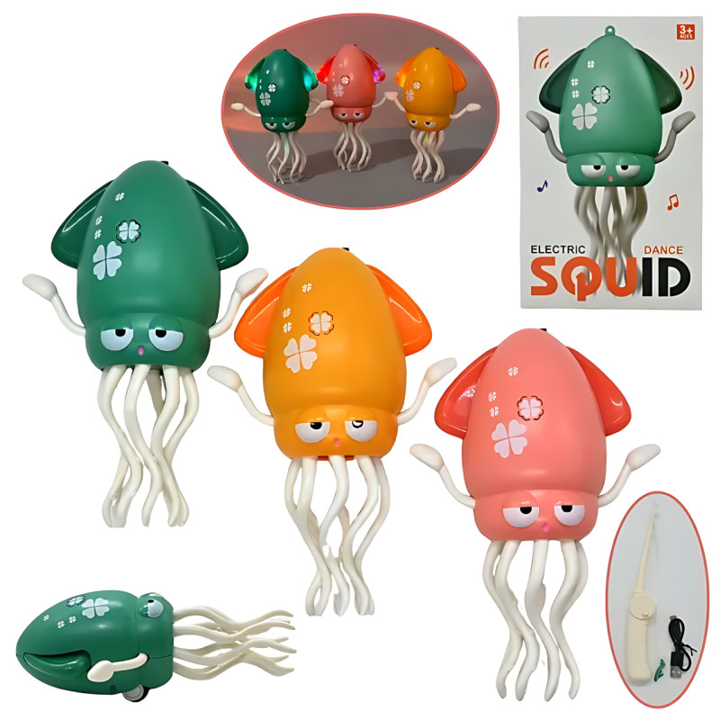 Интерактивная игрушка &laquo;Танцующий осьминог&raquo; (158-21C), музыкальная, с сенсором препятствий, USB-зарядка, подвижные движения Зеленый фото - 8