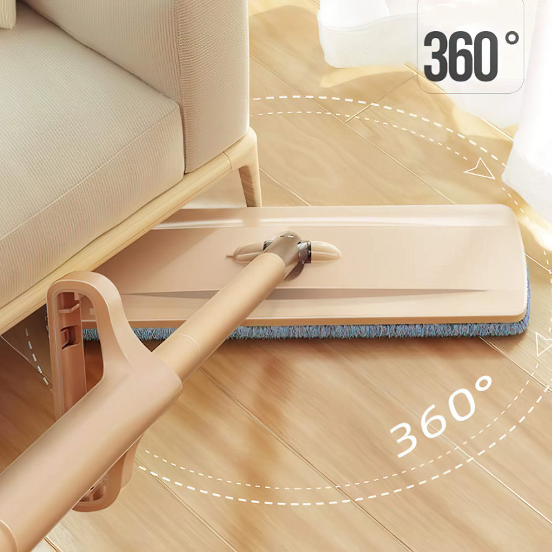 Швабра с отжимом SPIN MOP 360 с микрофиброй, телескопическая ручка, вращение на 360 градусов фото - 4