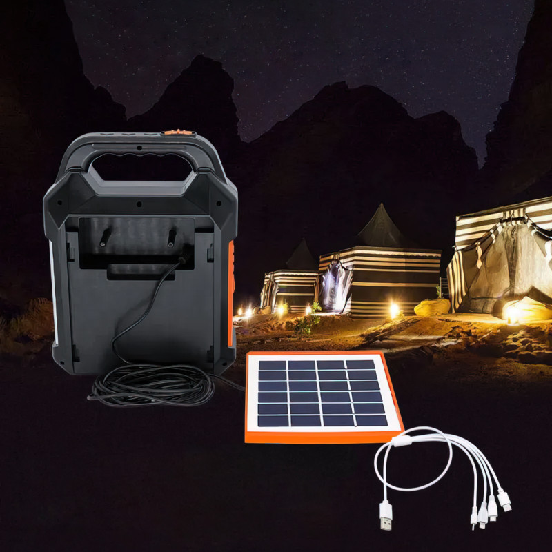 Портативна сонячна система EasyPower EP-0168, 4500 мА/год, з функцією повербанк, FM-радіо та Bluetooth фото - 6