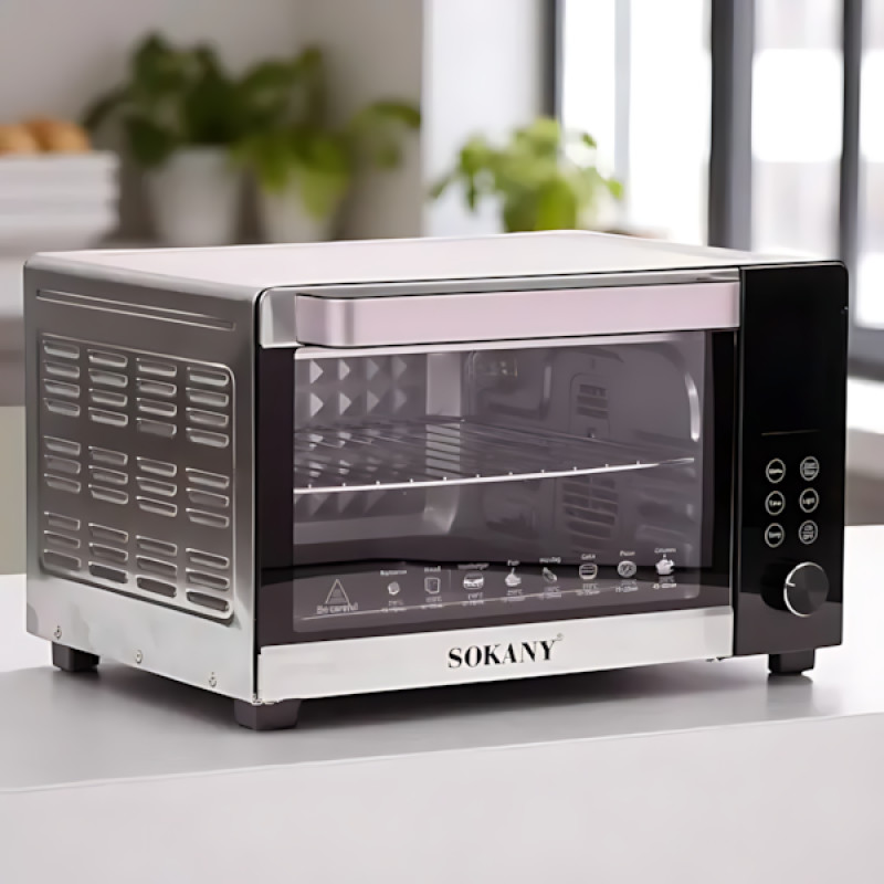 Электрическая настольная духовка Sokany SK-10009, 35 л, 1500 Вт, конвекция, гриль, таймер, белый фото - 5