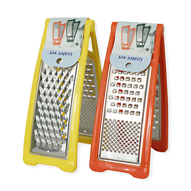 Терка пластиковая складная GRATER LY-320, 24.5×9.5 см, 150 г, ПП + нержавеющая сталь 410, многофункциональная Желтый фото - 4