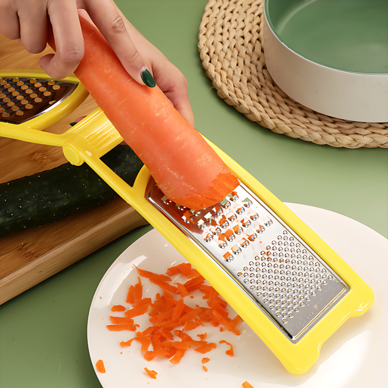Терка пластиковая складная GRATER LY-320, 24.5×9.5 см, 150 г, ПП + нержавеющая сталь 410, многофункциональная Желтый фото - 5