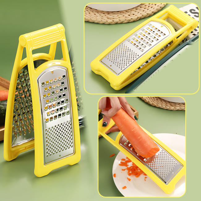 Терка пластиковая складная GRATER LY-320, 24.5×9.5 см, 150 г, ПП + нержавеющая сталь 410, многофункциональная Желтый