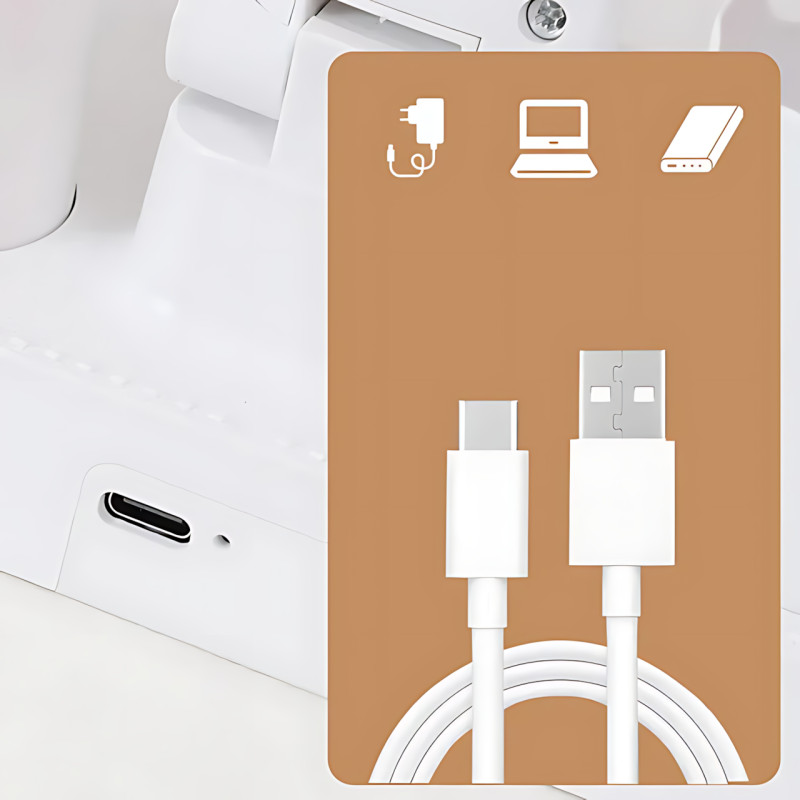 Настольная аккумуляторная LED-лампа с двумя плафонами, 7 Вт, 3 режима яркости, зарядка от USB, складная, с подставкой для ручек фото - 7