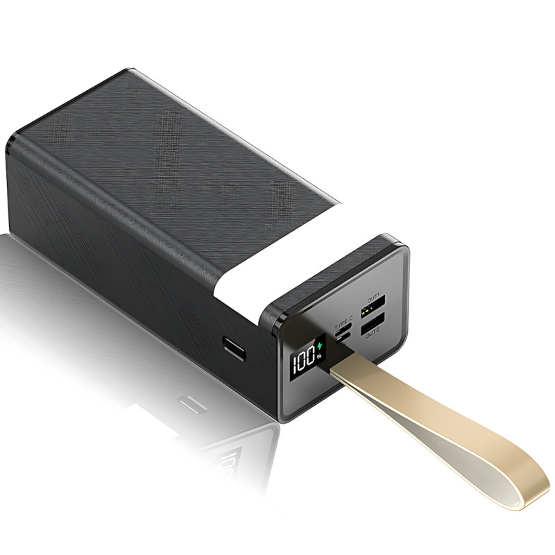 Power Bank AND J86 80000 mAh, аккумулятор с LED-дисплеем, быстрая зарядка 22.5W, USB-C, Micro-USB, Lightning фото - 3