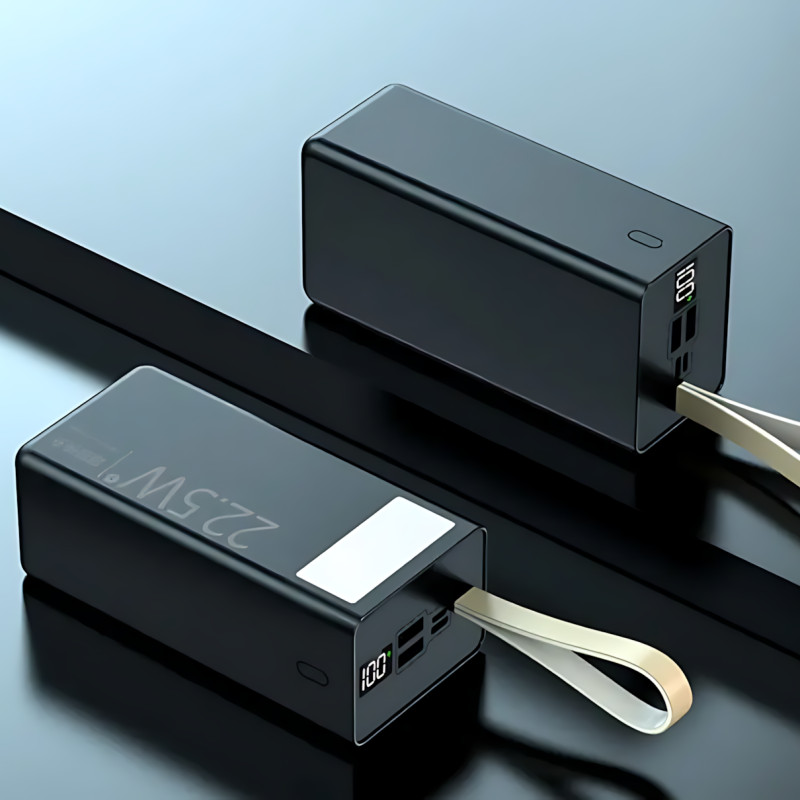 Power Bank AND J86 80000 mAh, аккумулятор с LED-дисплеем, быстрая зарядка 22.5W, USB-C, Micro-USB, Lightning фото - 7