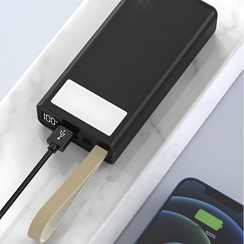 Power Bank AND J86 80000 mAh, аккумулятор с LED-дисплеем, быстрая зарядка 22.5W, USB-C, Micro-USB, Lightning фото - 9