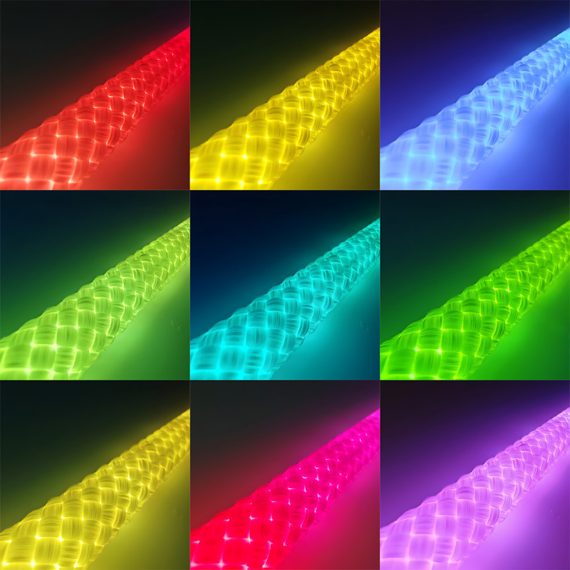 Неоновая пиксельная LED лента-шнур 5 м, SFK-30, WS2811, RGB 360°, IP67, с контроллером и пультом фото - 2