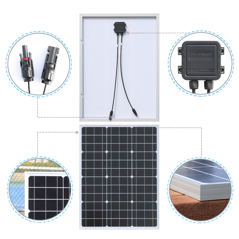 Солнечная панель Solar SL-125W-18M, 125 Вт, 3х120х60 см фото - 2
