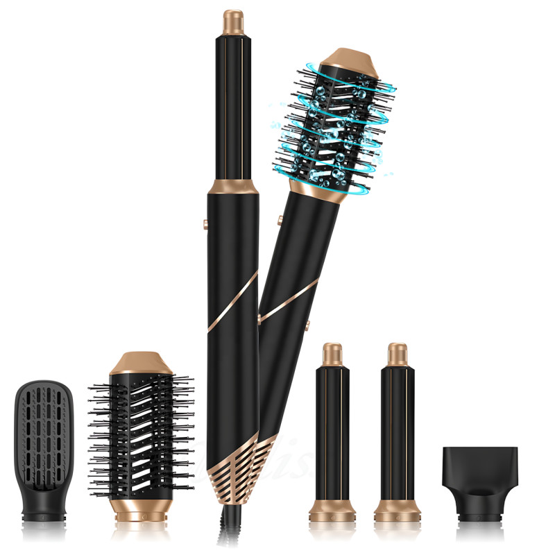 Hot Air Styler 6-в-1 — багатофункціональна фен-розчіска: сушить, укладає, завиває та згладжує, іонізація фото - 9