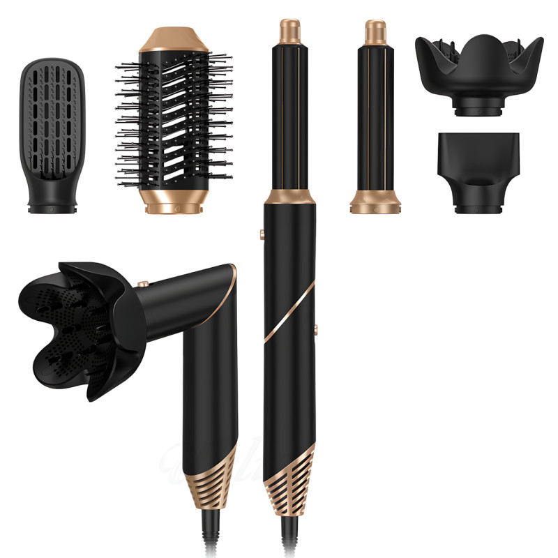 Hot Air Styler 6-в-1 — багатофункціональна фен-розчіска: сушить, укладає, завиває та згладжує, іонізація фото - 2