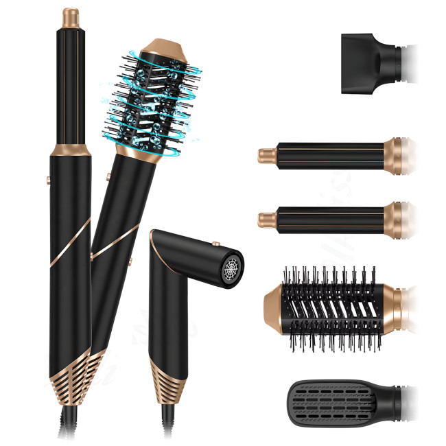 Hot Air Styler 6-в-1 — багатофункціональна фен-розчіска: сушить, укладає, завиває та згладжує, іонізація