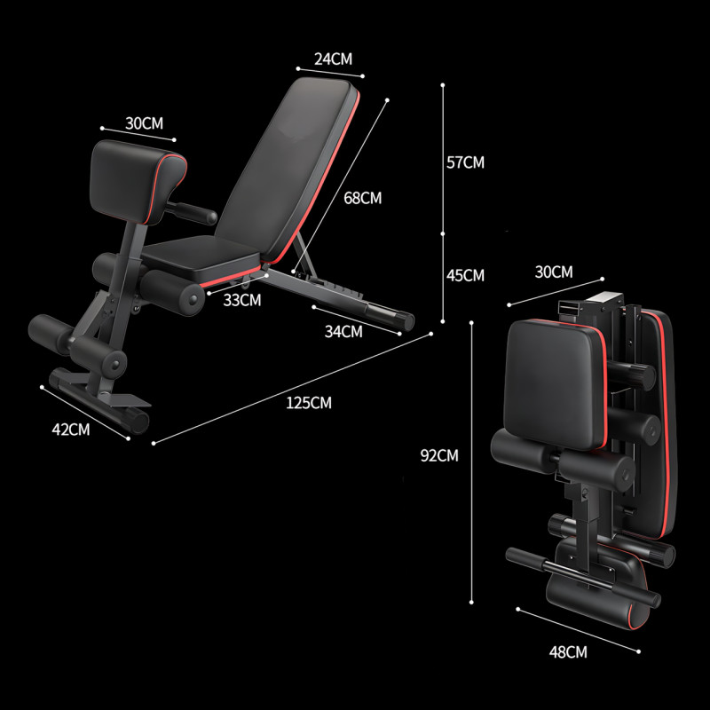 Многофункциональный тренажёр для дома YSC-02 , регулируемая скамья для пресса, фитнеса, тренировок с эспандерами, до 270 кг фото - 9