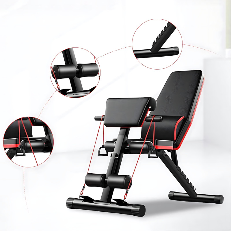 Многофункциональный тренажёр для дома YSC-02 , регулируемая скамья для пресса, фитнеса, тренировок с эспандерами, до 270 кг фото - 3