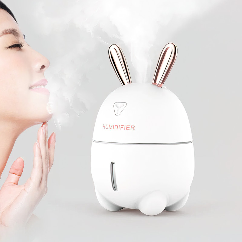 Зволожувач повітря Humidifiers Rabbit з нічником, 2 Вт, з резервуаром 300 мл,  питание от USB фото - 2