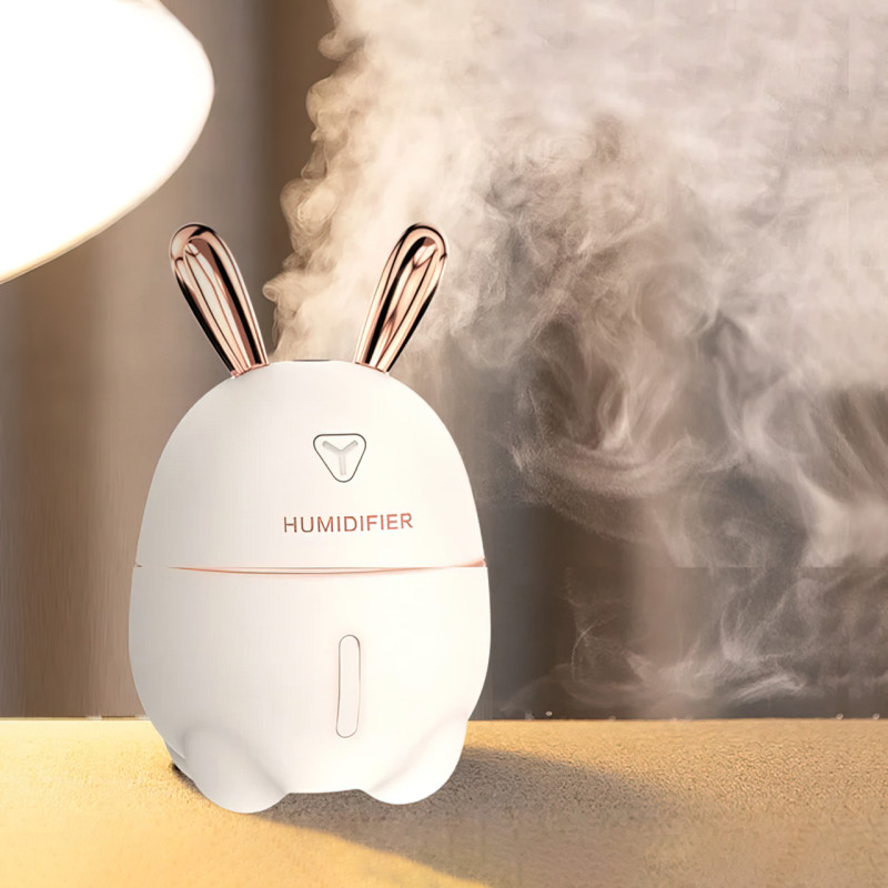 Зволожувач повітря Humidifiers Rabbit з нічником, 2 Вт, з резервуаром 300 мл,  питание от USB фото - 3