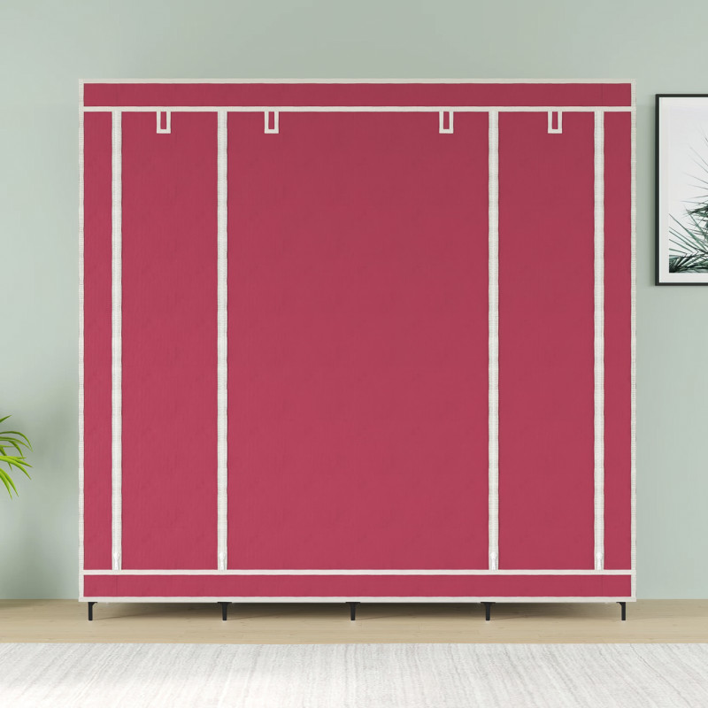Складана каркасна тканинна шафа Storage Wardrobe 88170, 12 секцій, 170х45х175 фото - 3