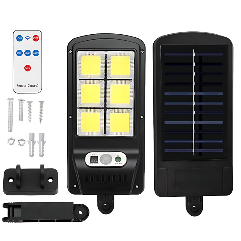 Вуличний світильник на сонячній батареї з пультом Solar Street Light BK-240B-SMD, автономний LED ліхтар фото - 10