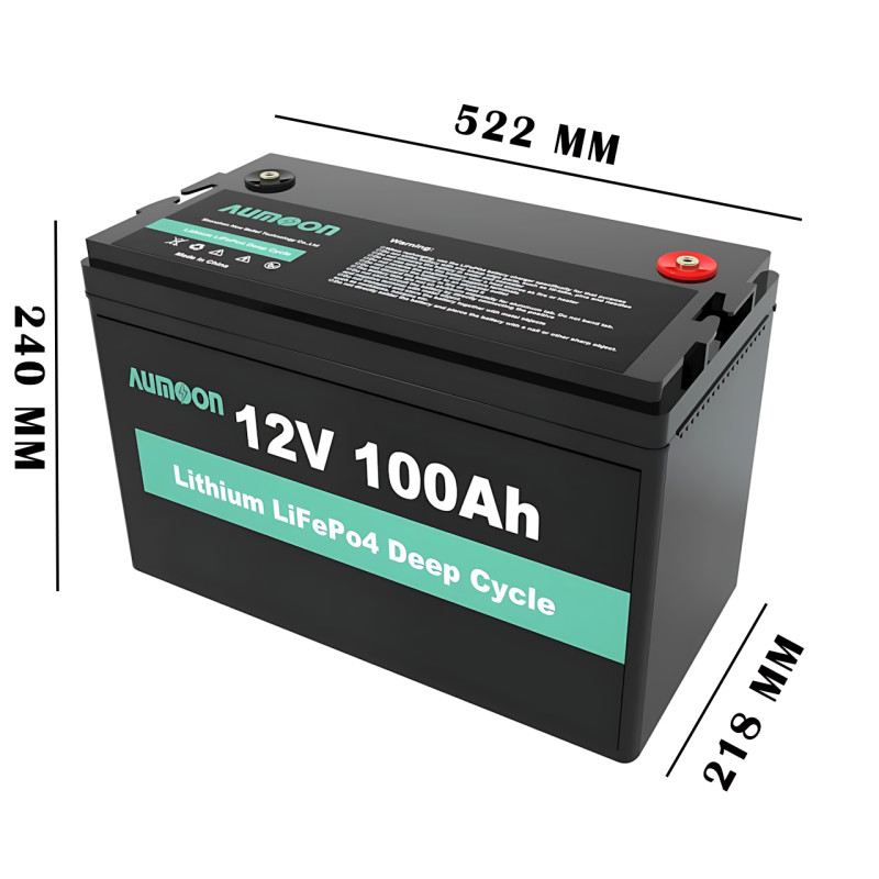 Литий-железо-фосфатный аккумулятор ENERSUN LiFePO4 12.8В 100Ач с BMS и Bluetooth, 1.28 кВт, для ИБП AUMOON фото - 7