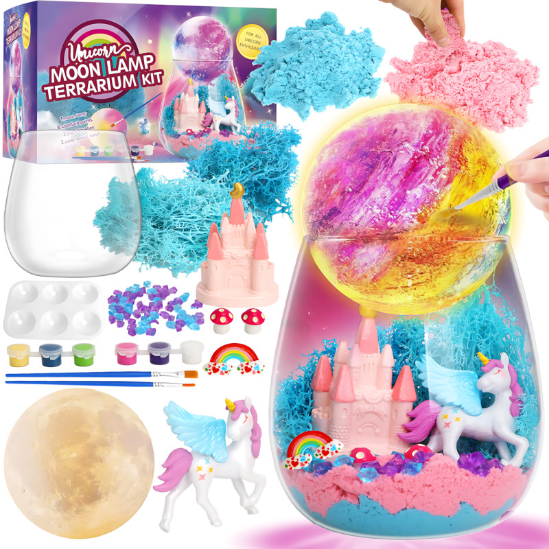 Набор для творчества &laquo;Террариум Пони&raquo; с LED-подсветкой, набор в колбе с кинетическим песком, мхом, фигурками, ночник фото - 3