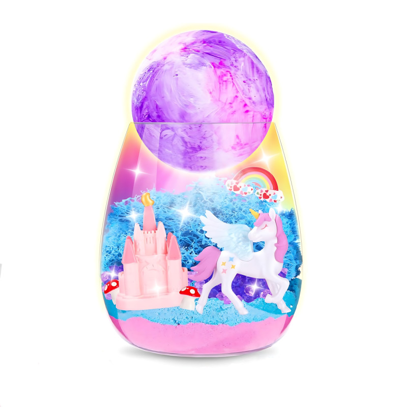 Набор для творчества &laquo;Террариум Пони&raquo; с LED-подсветкой, набор в колбе с кинетическим песком, мхом, фигурками, ночник фото - 2