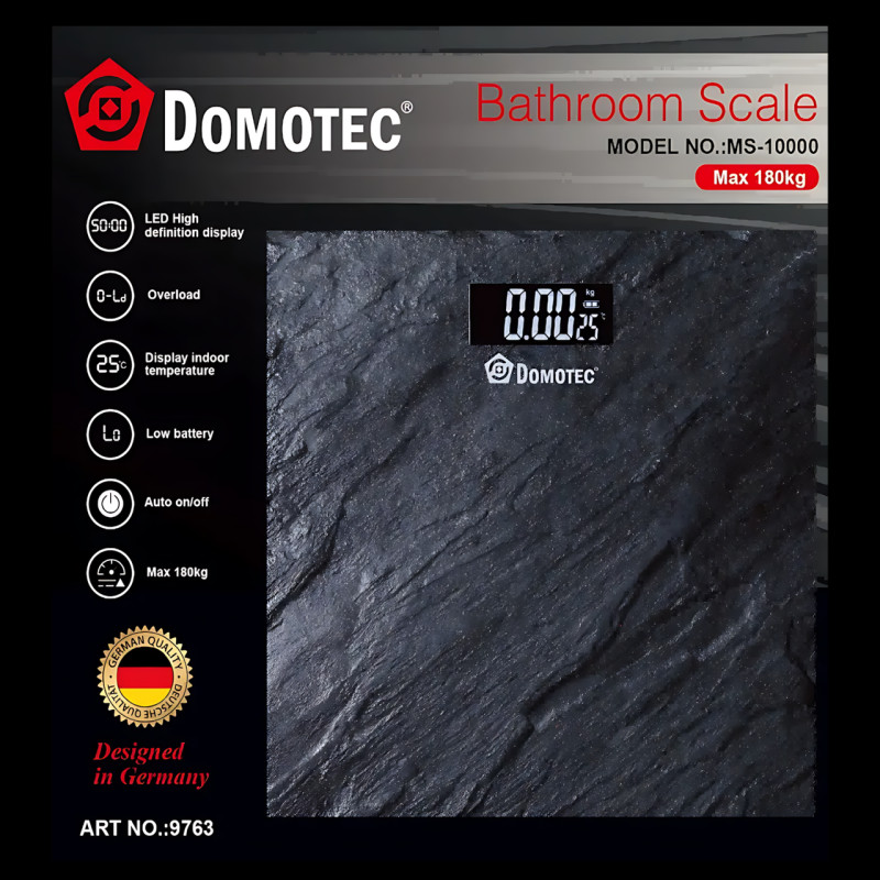 Напольные весы Domotec MS-10000, до 180 кг, LED-дисплей, авто включение/выключение, измерение температуры фото - 7