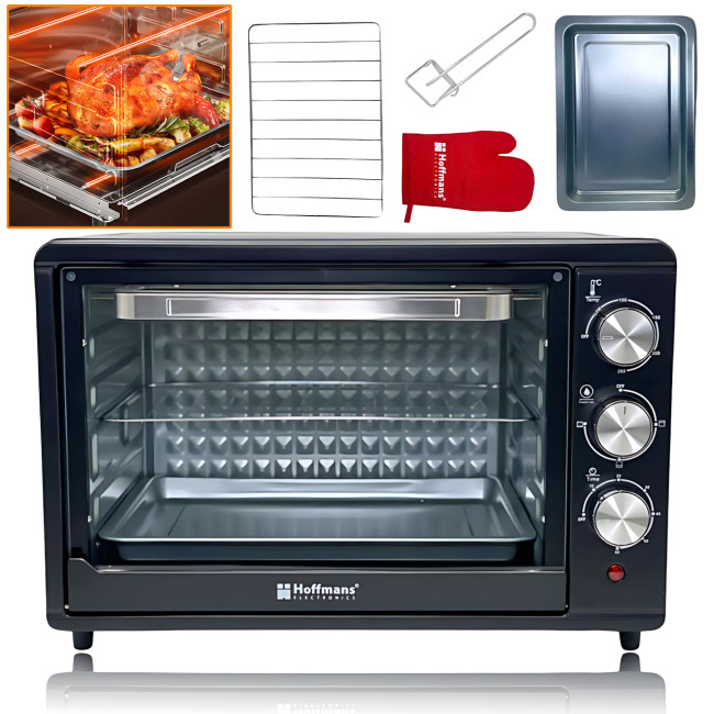 Електродуховка Hoffmans Electronics HM-752 — 2000 Вт, 55 л, таймер 60 хв, 4 ТЕНи, терморегулятор