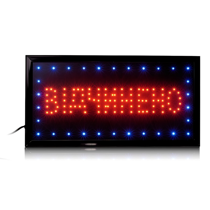 Світлодіодна LED-вивіска табло «ВІДЧИНЕНО», настінна, анімація, живлення 220 В, 48х25 см фото - 2