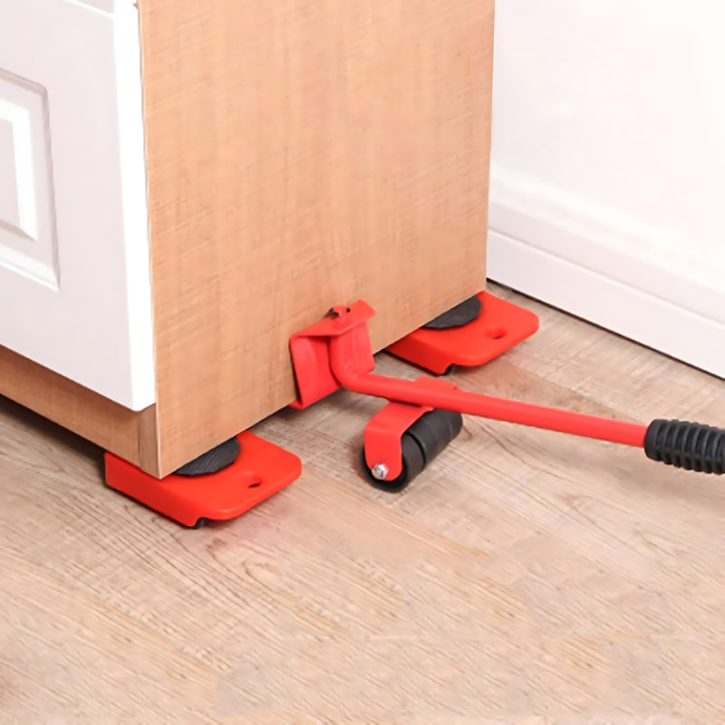 Moving Helpers, подъемники для тяжелой мебели, набор для перемещения мебели, тяжёлых предметов, 5 шт., красный фото - 8