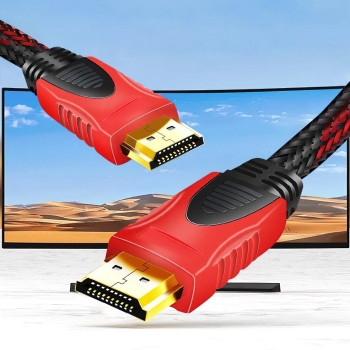 Кабель HDMI-HDMI Pro vision, 10 метров, 1080 р, версия 1.4, с фильтрами и защитным переплетом