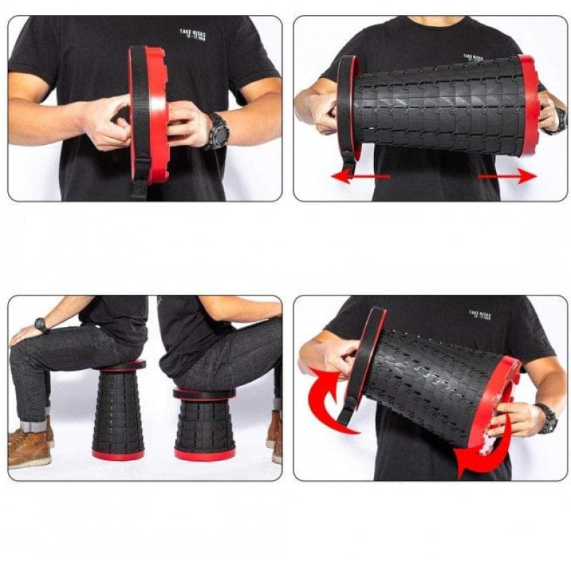 Портативний висувний складаний стілець Retractable Folding Stools фото - 5