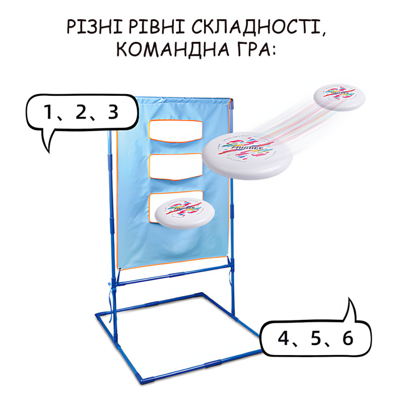 Игровой набор фрисби с мишенью, стойка Frisbee с отверстием, метание дисков, активная игра для улицы и дома фото - 3