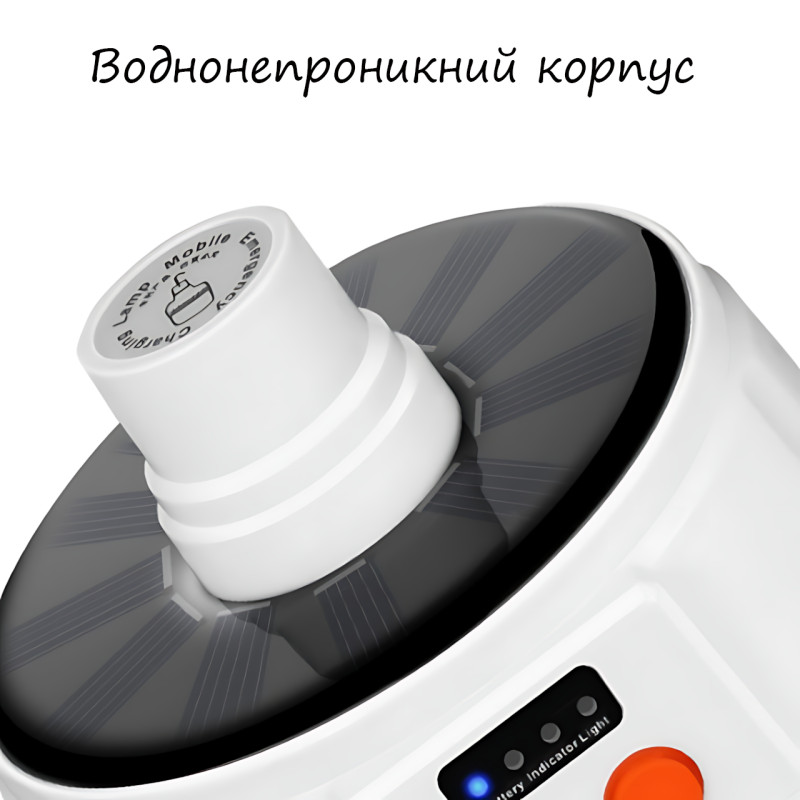 Аккумуляторный фонарь BL-2022, лампа для кемпинга с солнечной панелью и влагозащитой, 6 Вт, 5 режимов работы фото - 5