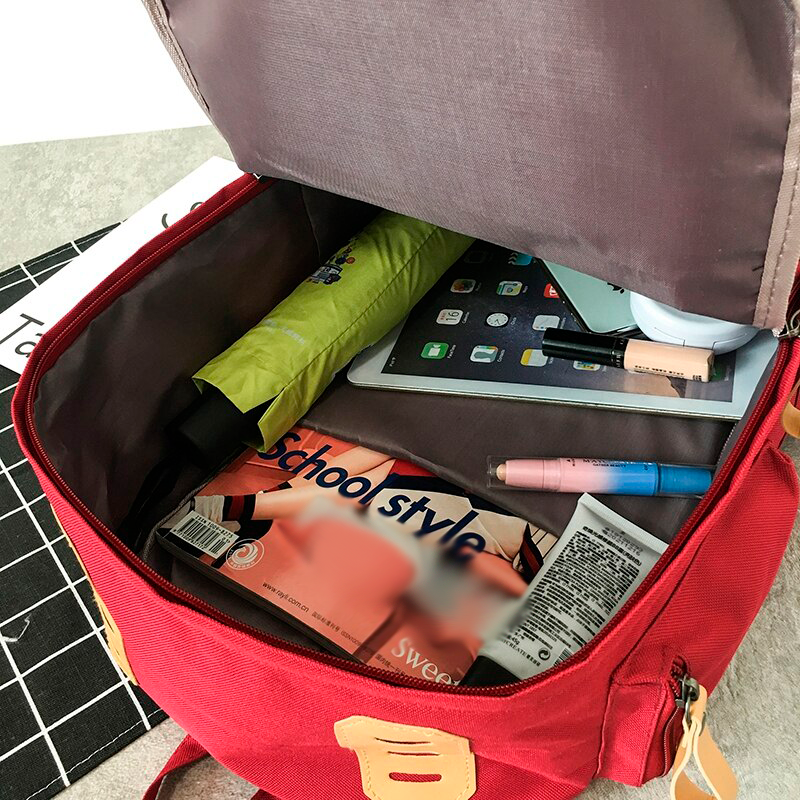 Городской британский рюкзак QP™ Onareg Designs 16л, унисекс, 5 цветов Красный фото - 6