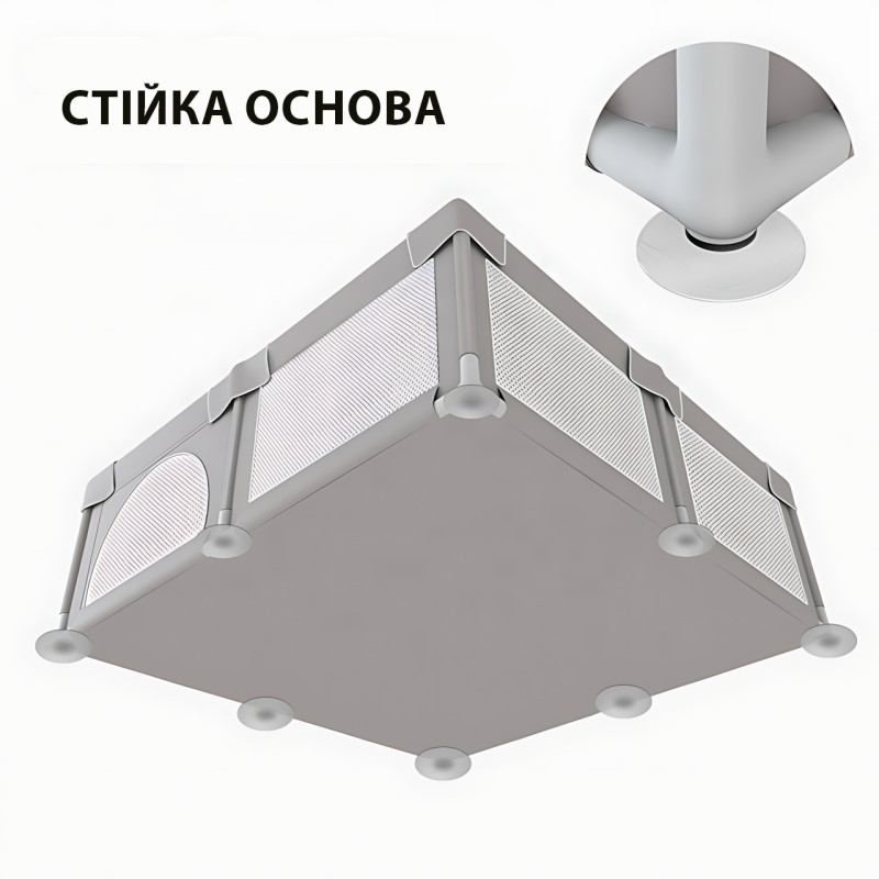 Детский манеж 180×120 см с мягким дном, защитной сеткой, складной игровой центр для малышей от 6 мес. до 3 лет фото - 3