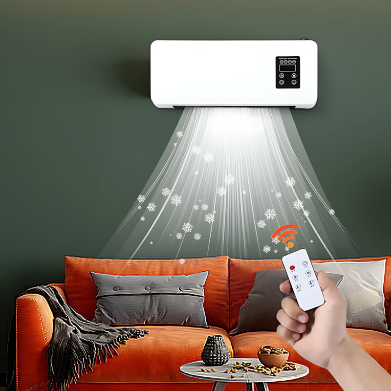 Настенный мобильный кондиционер Wall Air Cooler 800W – зима-лето, пульт ДУ, 3 режима фото - 10