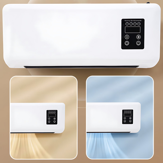 Настенный мобильный кондиционер Wall Air Cooler 800W – зима-лето, пульт ДУ, 3 режима