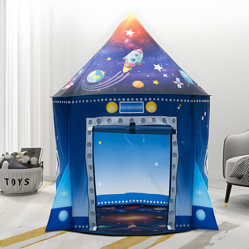 Дитячий ігровий намет шатер &laquo;Космос&raquo; MA778, склопластик + поліестер, для дому/вулиці, 135х100 см фото - 2