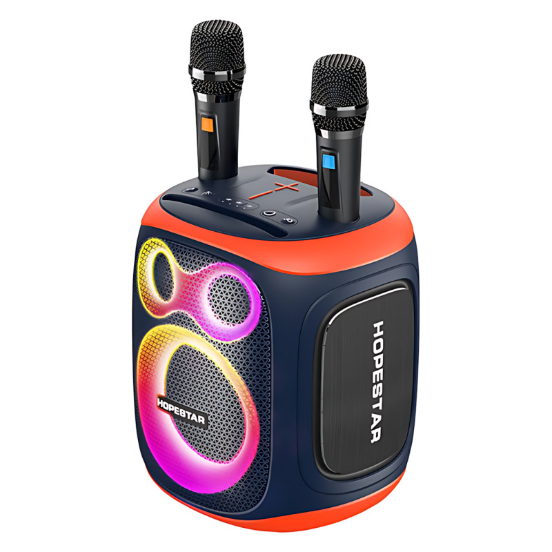 Бездротова Bluetooth-колонка Hopestar Party 130, 120 Вт, 22000 мА·год, 2 мікрофони, караоке, TWS, LED, IPX5 фото - 2